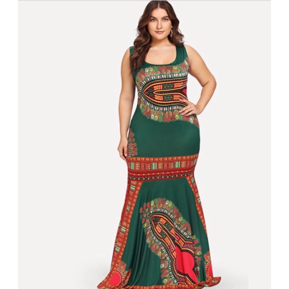 Tribal print maxi dress